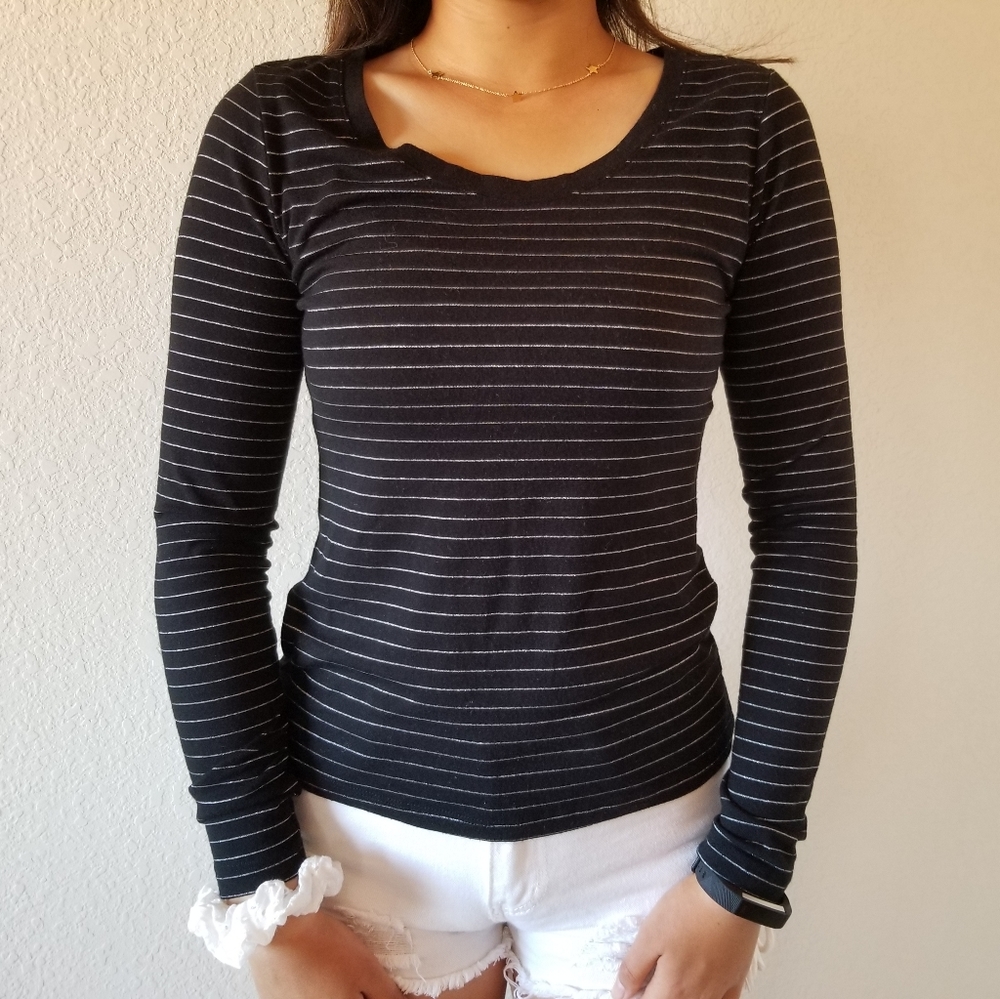 Long Sleeve Banana Republic Striped Top